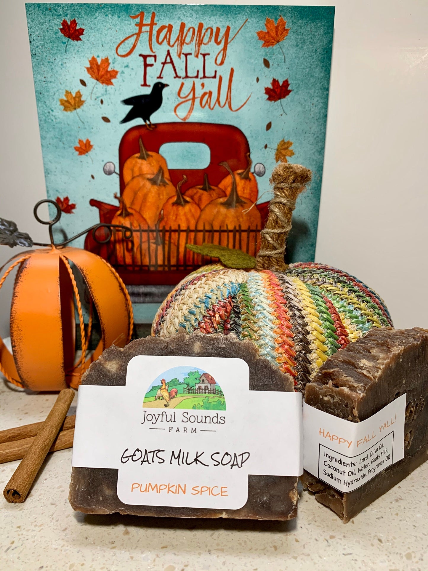 PUMPKIN SPICE Goats Milk Soap, Autumn & Fall scents, artisan soap