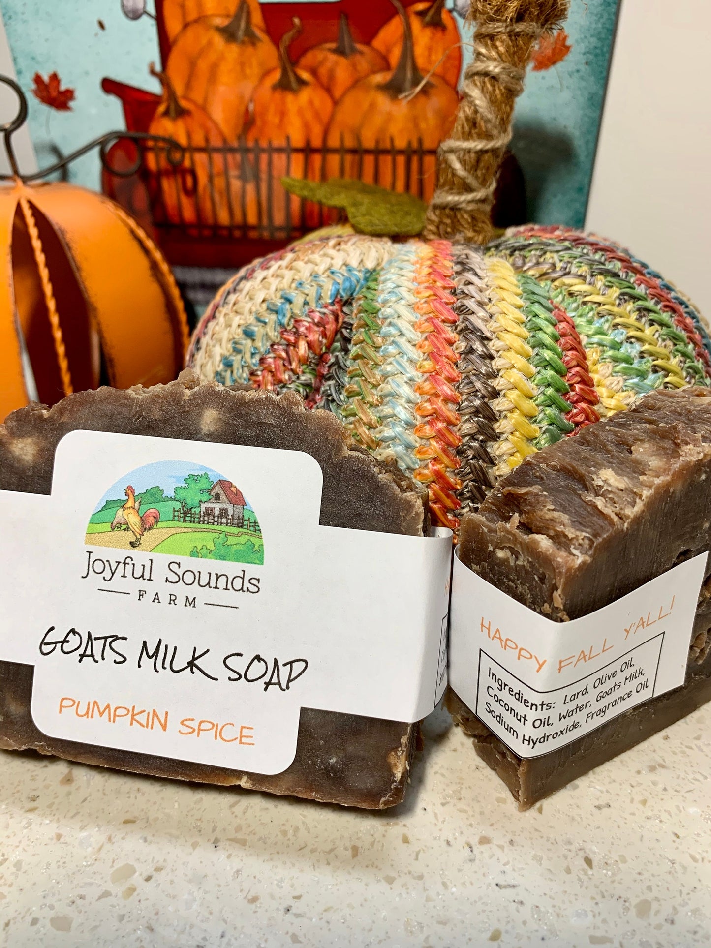 PUMPKIN SPICE Goats Milk Soap, Autumn & Fall scents, artisan soap