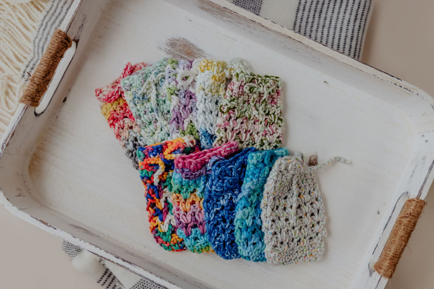 Hand Crocheted Soap Bag