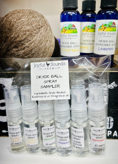 Dryer Ball Spray Sampler Set of 6 scents