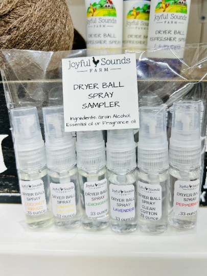Dryer Ball Spray Sampler Set of 6 scents
