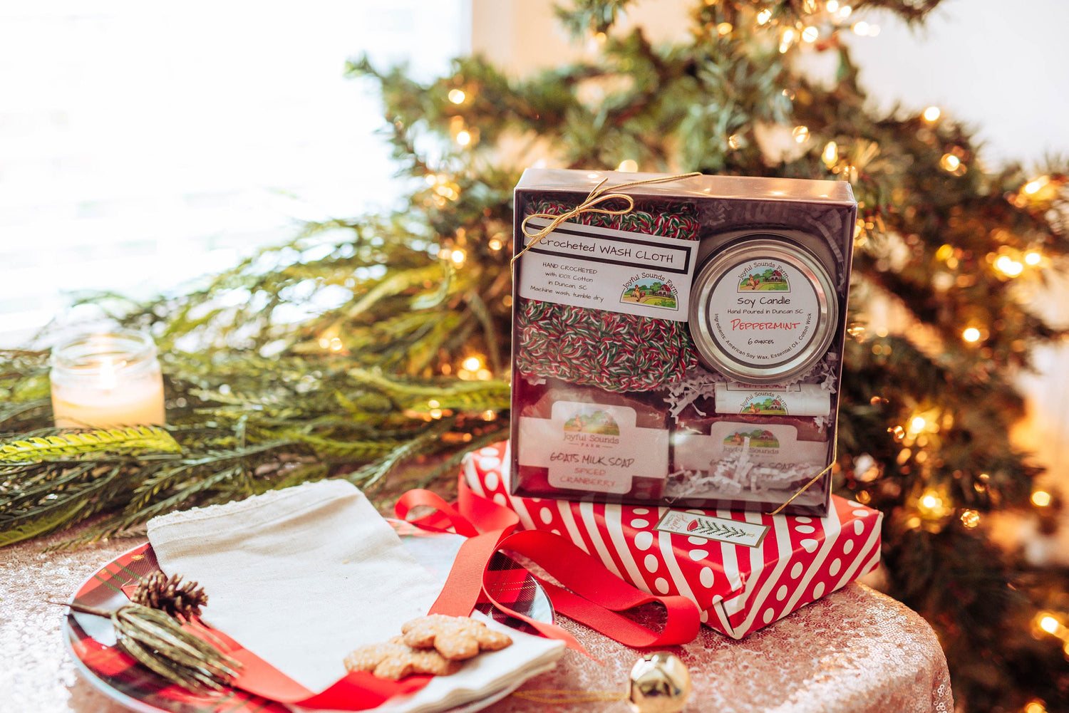 CHRISTMAS Gift Set, Peppermint Soap Gift Set, Homeschool Mom Survival Kit, Appreciation Gift, Self Care