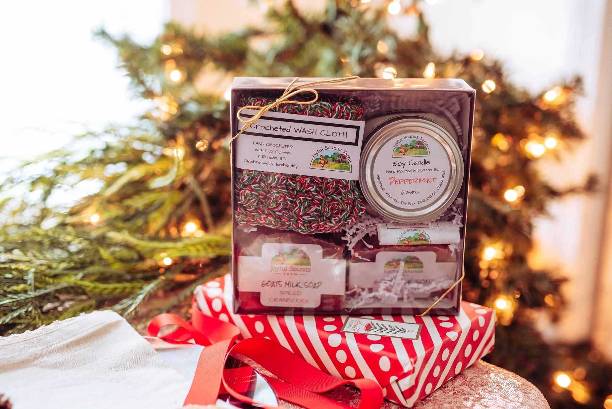 CHRISTMAS Gift Set, Peppermint Soap Gift Set, Homeschool Mom Survival Kit, Appreciation Gift, Self Care