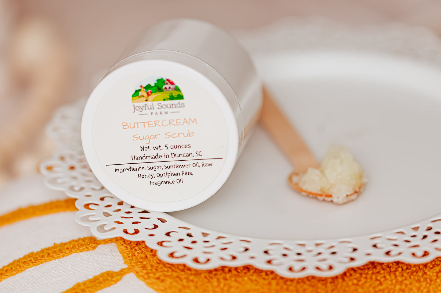 Sugar Scrub, 5 ounce Natural Exfoliating Body Scrub, Moisturizing Scrub, Gingerbread, Essential oil scents